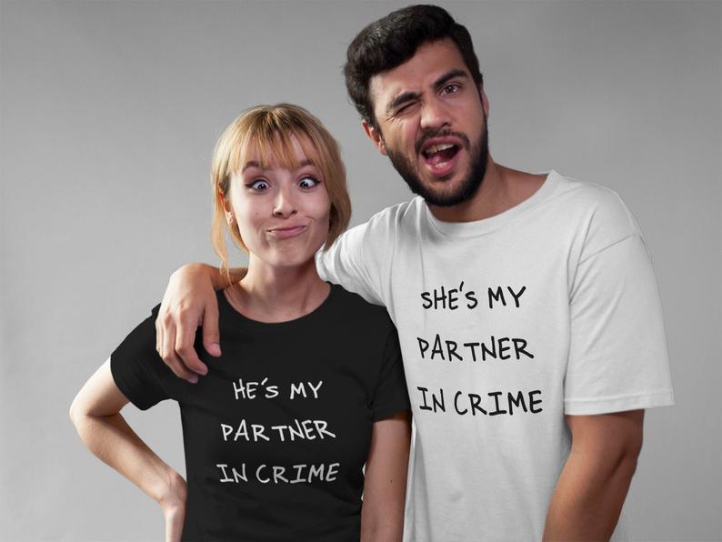 Partner In Crime For Couple Lover Matching T-shirt