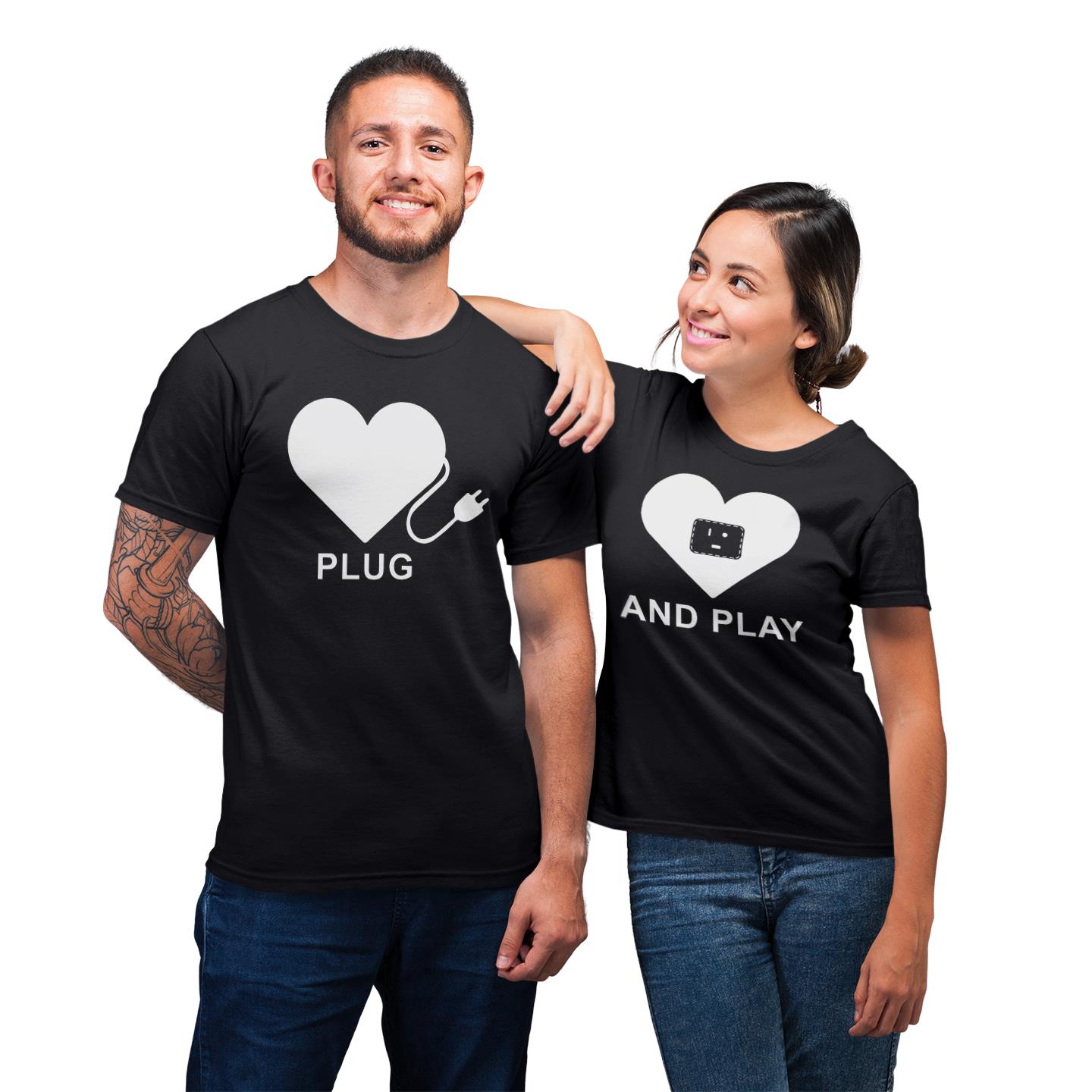 Plug And Play Funny Shirt For Couple Matching His And Hers T-shirt