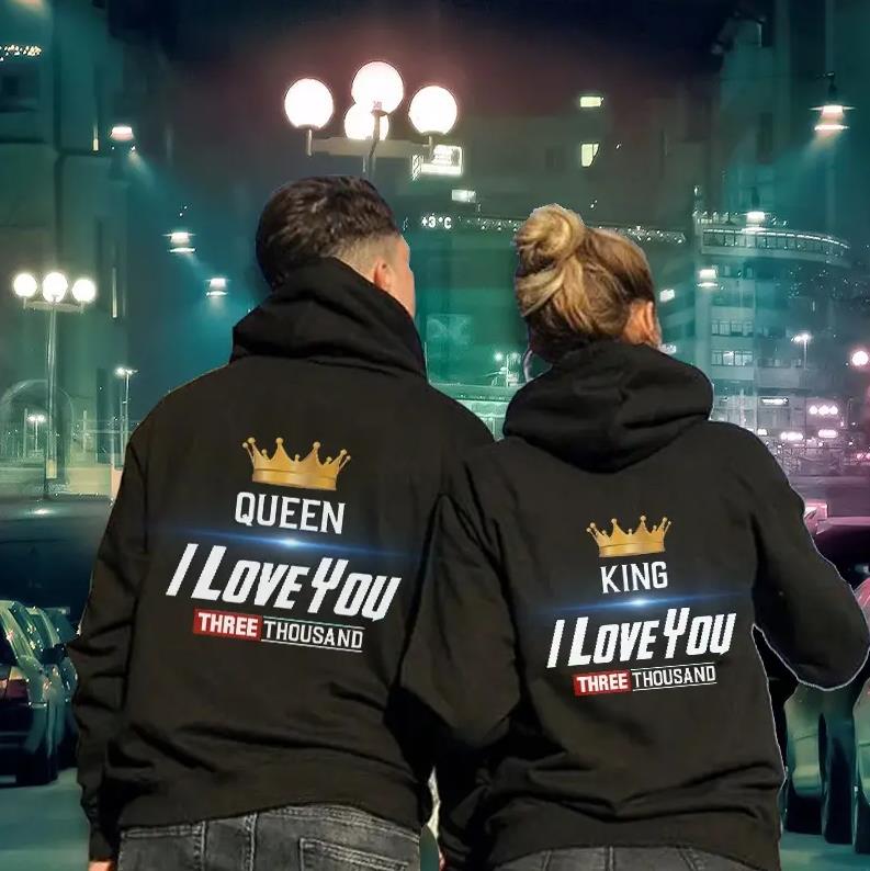 Queen I Love You Three Thousand & King I Love You Three Thousand Hoodie Gifts For Couple Lover Matching