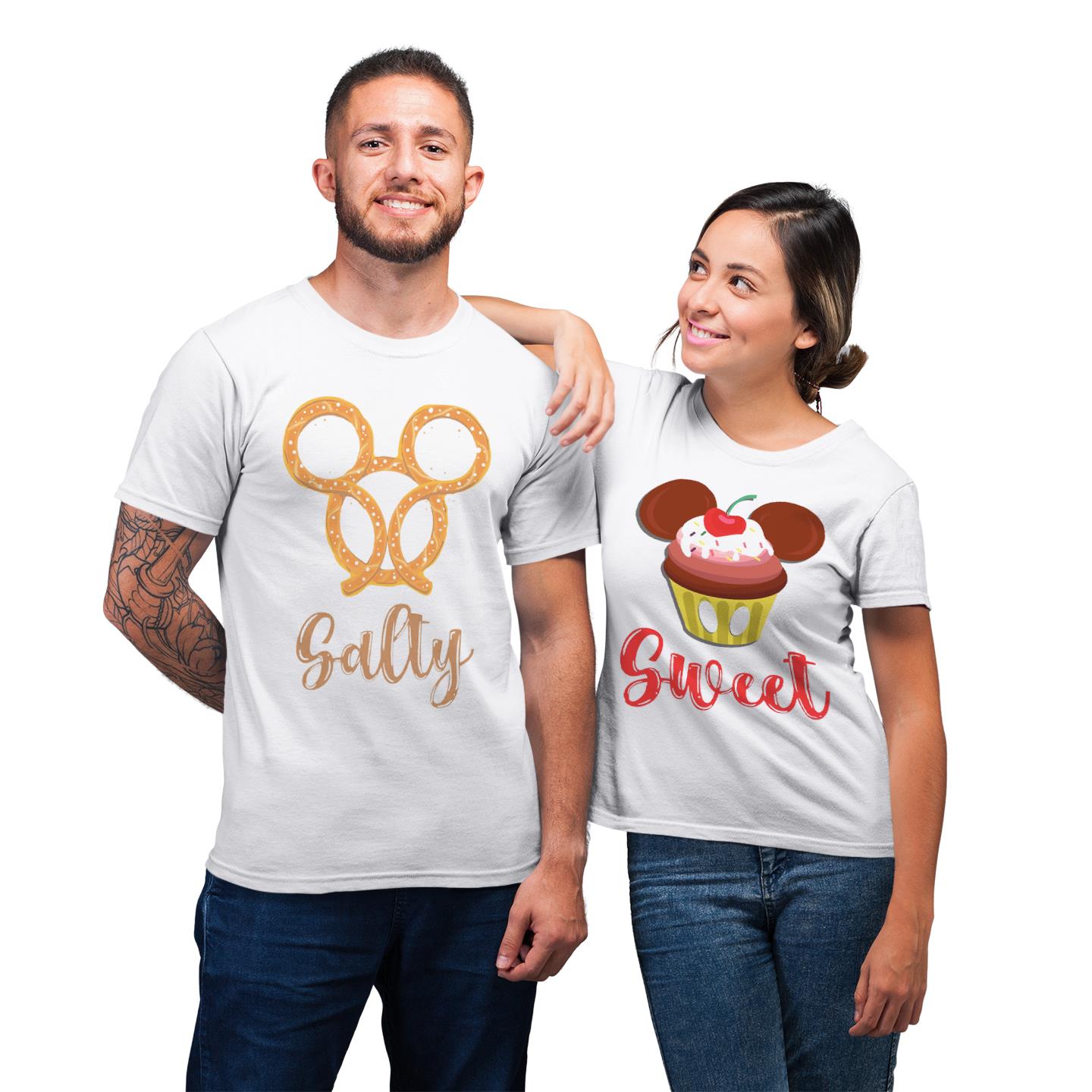 Salty And Sweet Funny Matching For Couple Festival Gift T-Shirt
