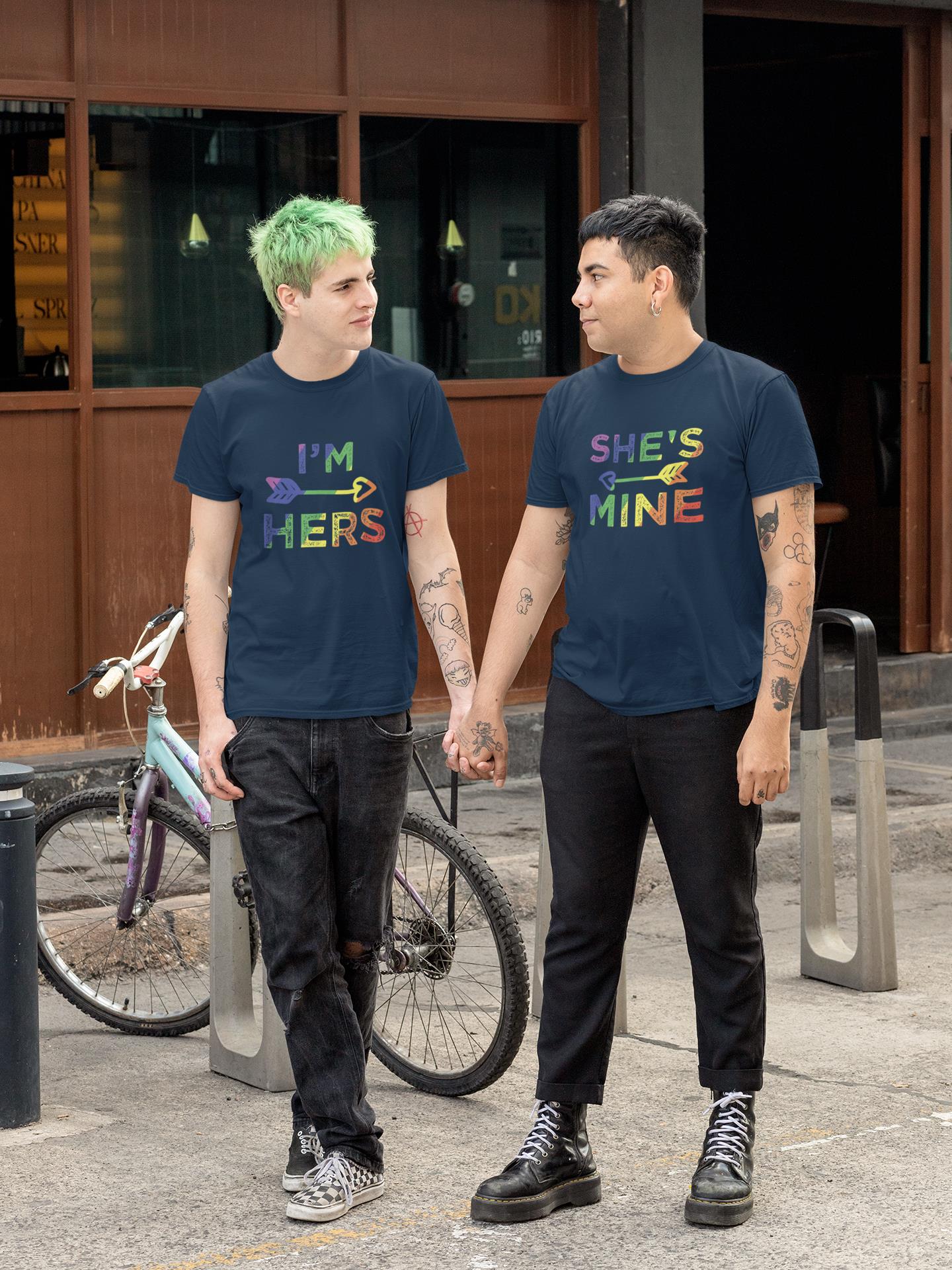 She?s Mine I?m In Her Matching LGBT Pride Gift T-Shirt