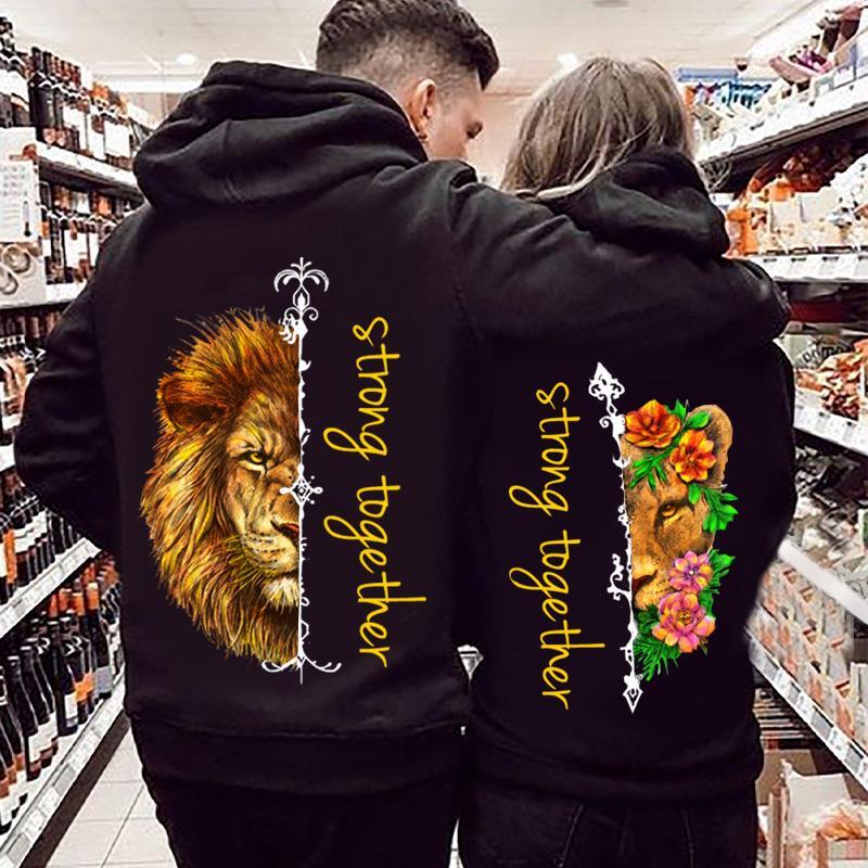 Strong Together Lion Matching Couples Hoodie