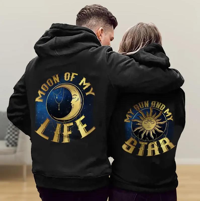 Sun & Moon Hoodie Gifts For Matching Couples