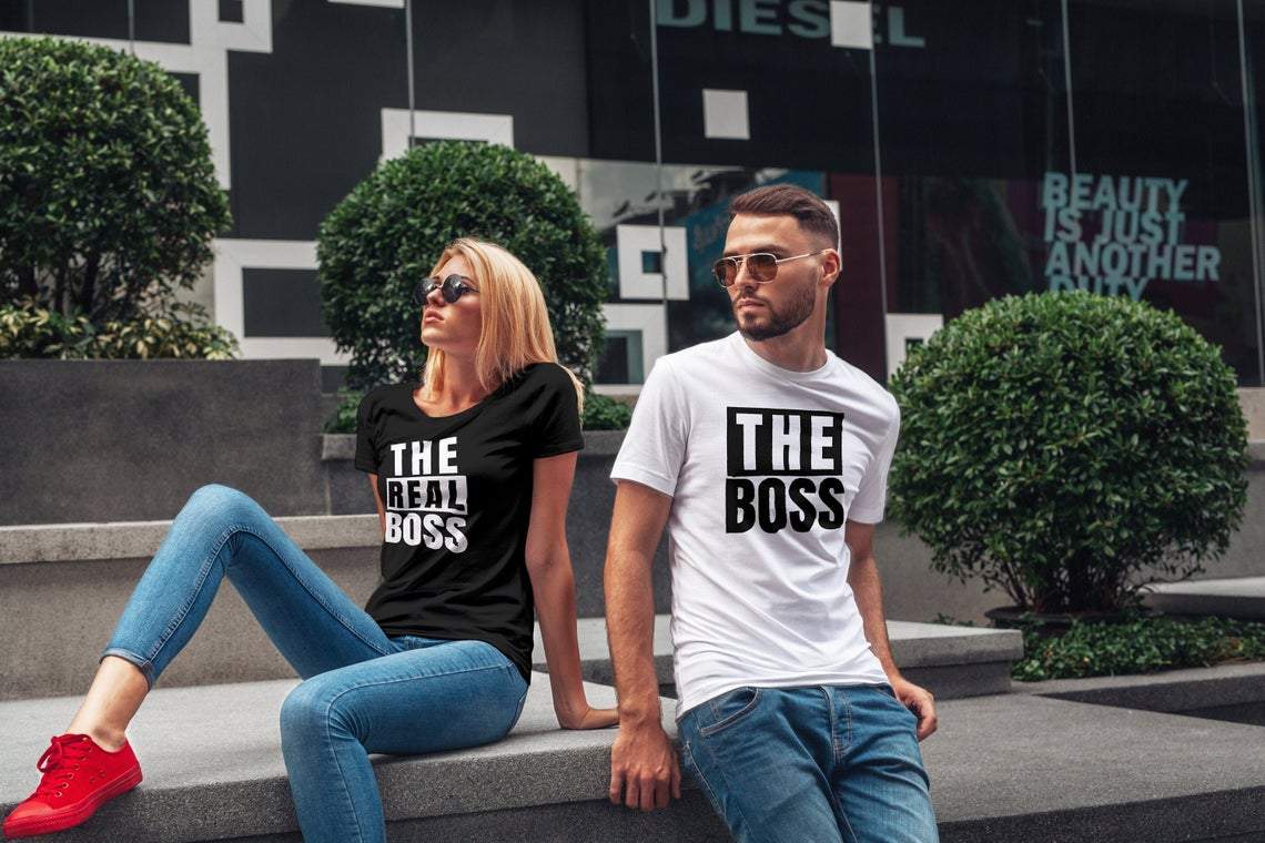 The Boss & The Real Boss For Couple Lover Matching T-shirt