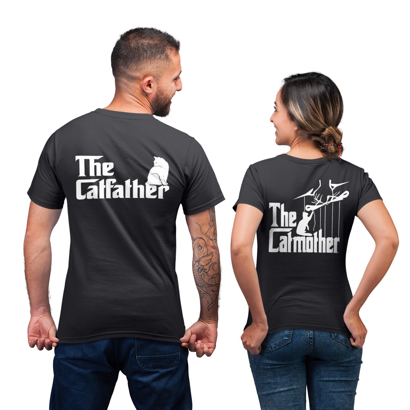 The Carfather Catmother His And Her Funny Shirt For Couples Lover Matching T-shirt