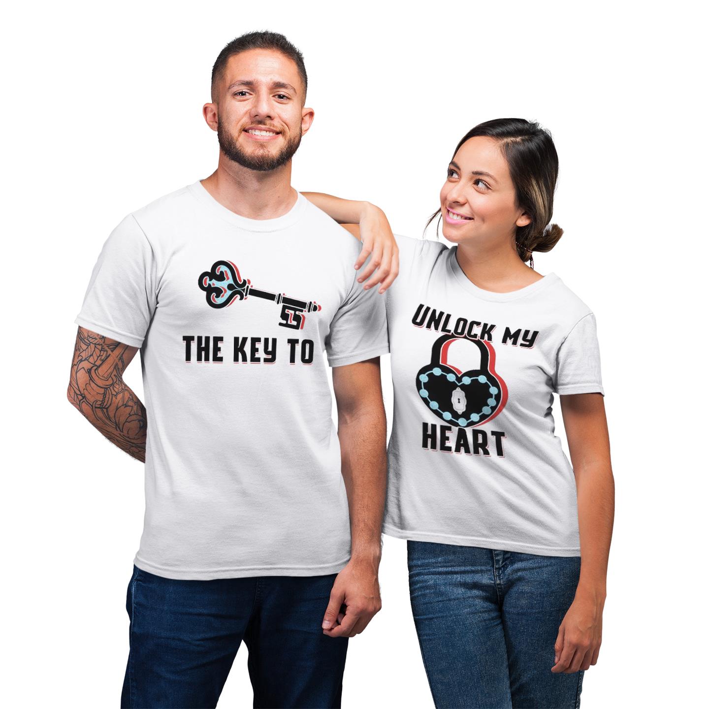 The Key To Unlock My Heart Funny For Couple Matching Gift T-Shirt