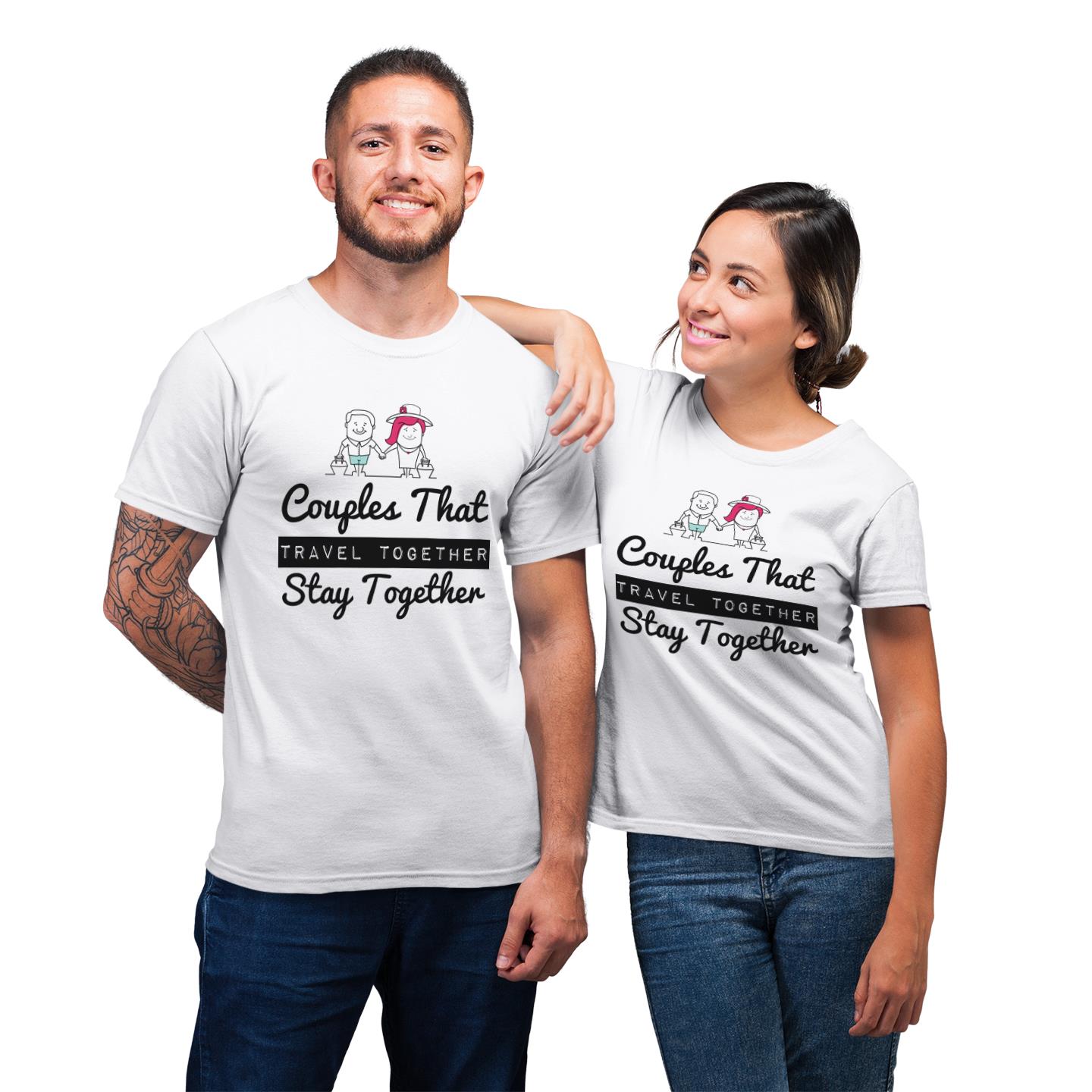 Travel Together Around The World T-Shirt  For  Lover Matching T-Shirt