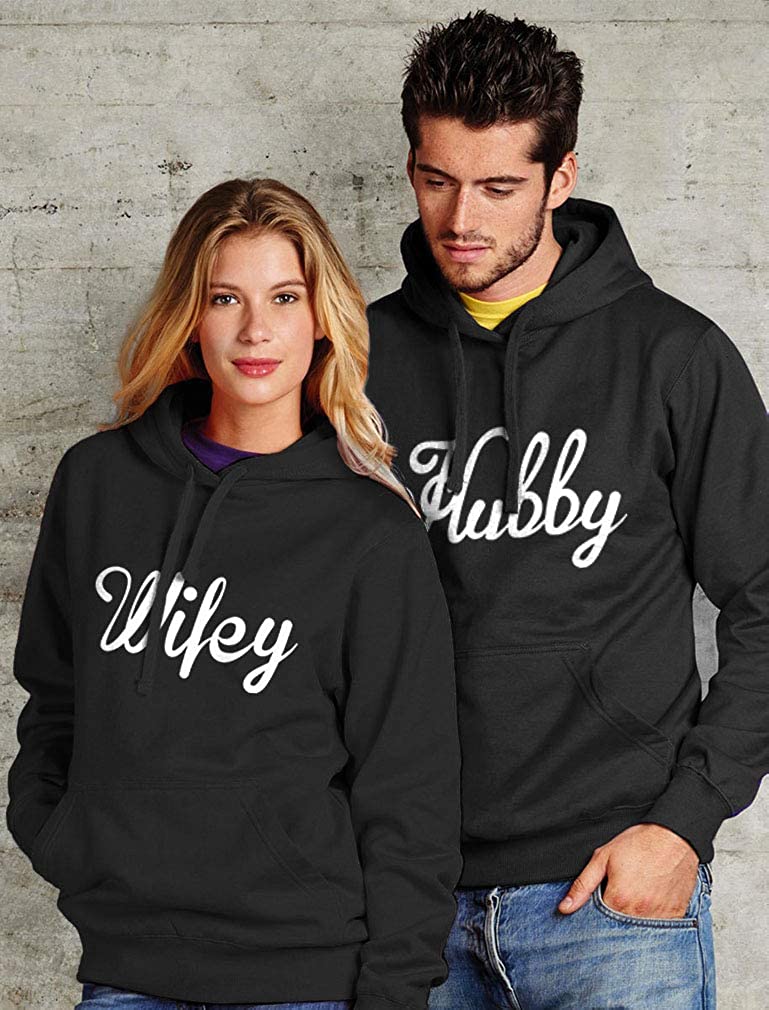 Tstars Hubby & Wifey Matching Couple Hoodie