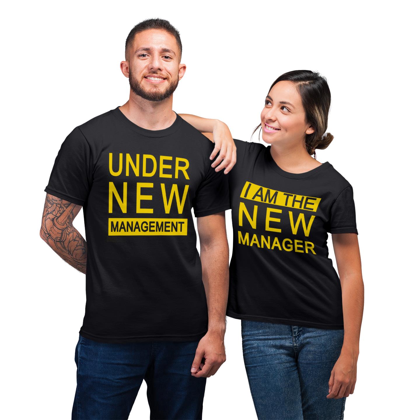 Under New Management Funny Matching For Couple Lover His Her Gift T-Shirt