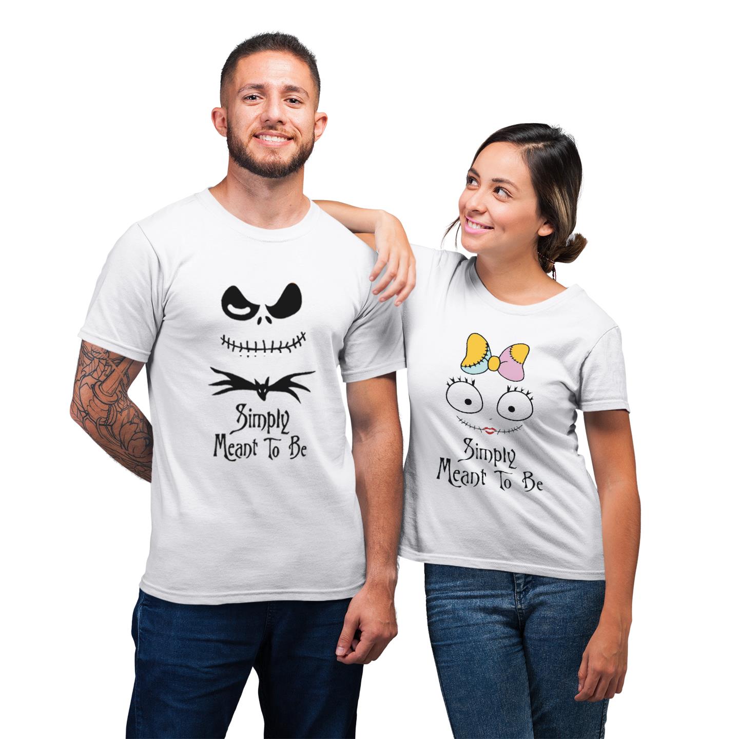Wife And Hubs Simply Meant To Be For Couples Friend Matching T-shirt