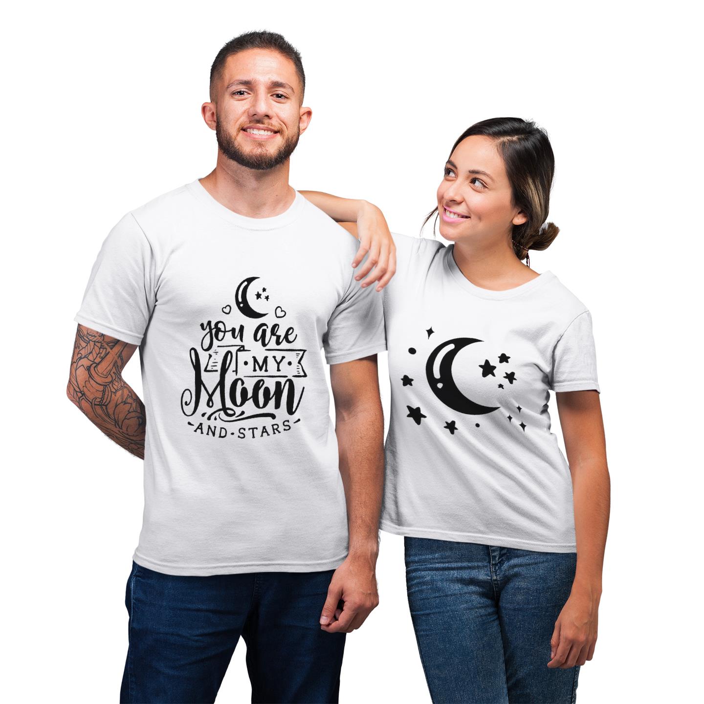 You Are My Moon And Star Rising Shirt For Couple Lover Matching T-shirt