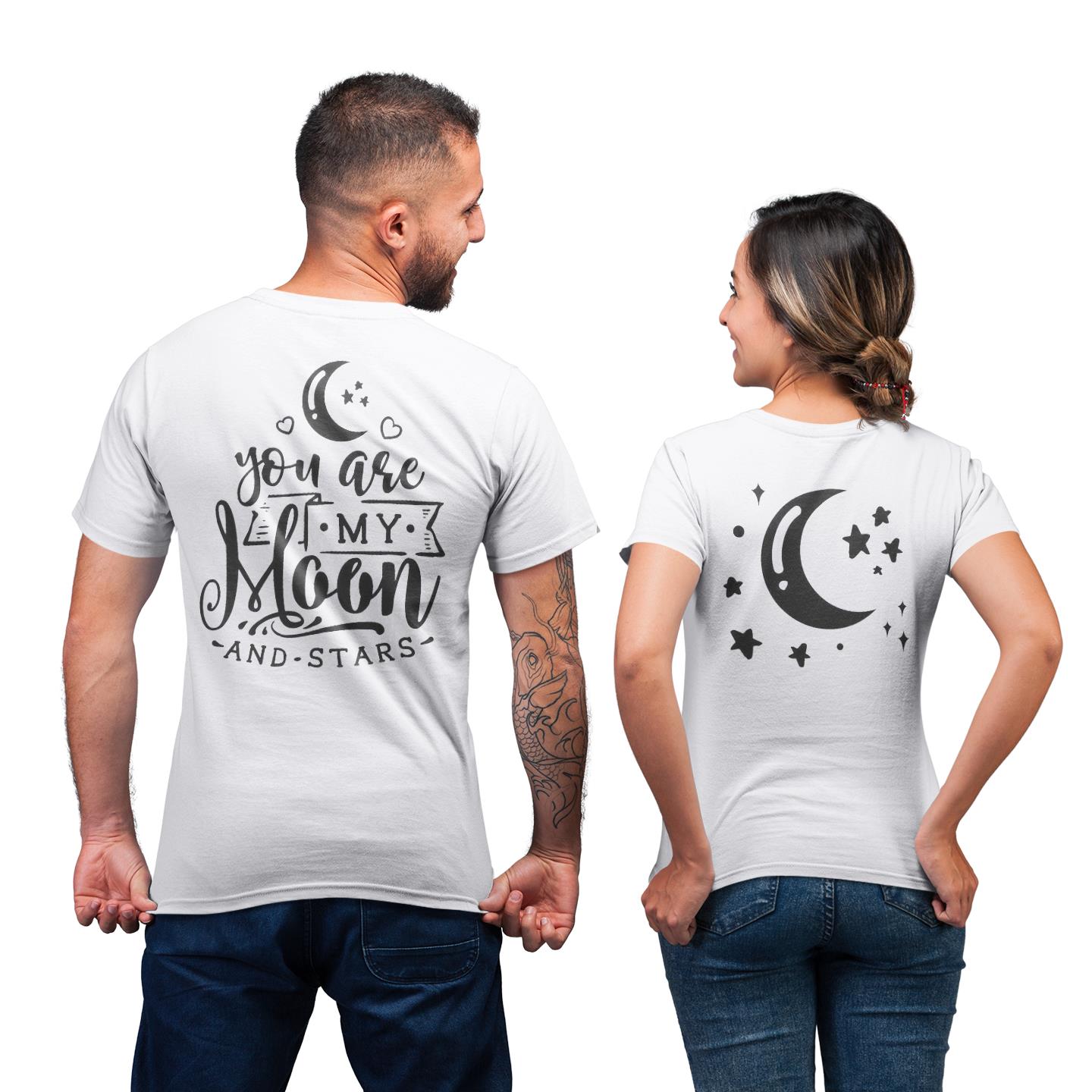 You Are My Moon And Star Shirt For Couple Lover Matching T-shirt