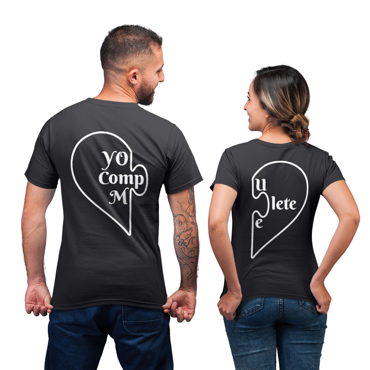 You Complete Me Matching Heart Shirt For Lover Couple T-shirt