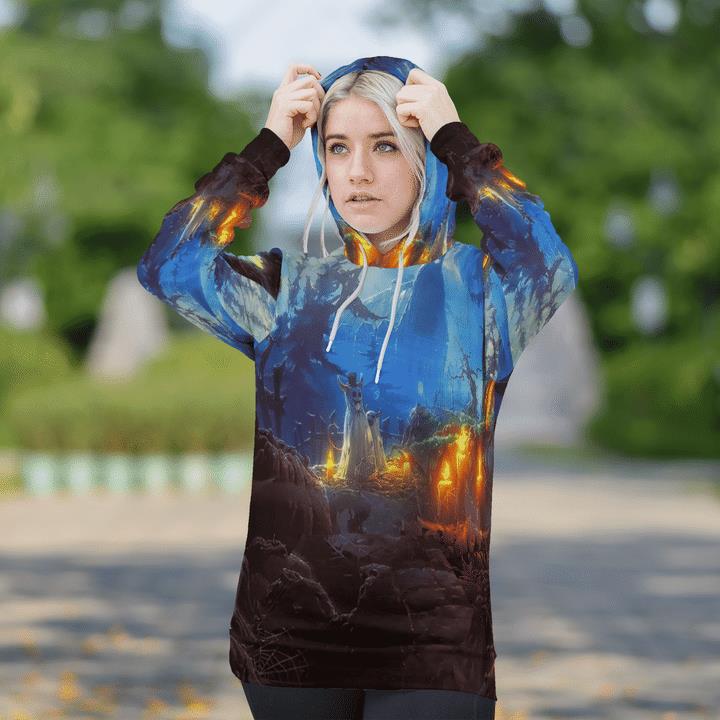 Scary Halloween Night Ghost Custom Cathedral Spooky 3D Hoodies 1
