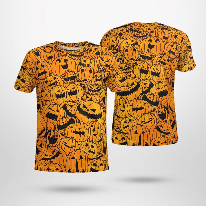 Shade Of Pumpkins Cute Happy Halloween Spooky 3D T-Shirt