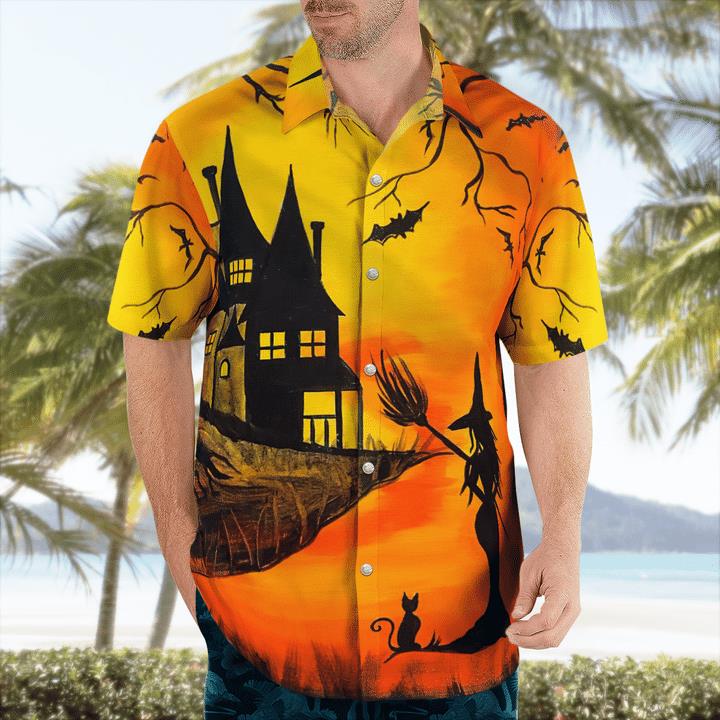 Welcome To Haunted Witchs House Twilight Halloween 3D Hawaii Shirt 1