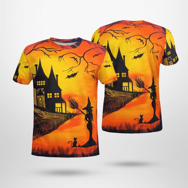 Welcome To Haunted Witchs House Twilight Halloween 3D T-Shirt