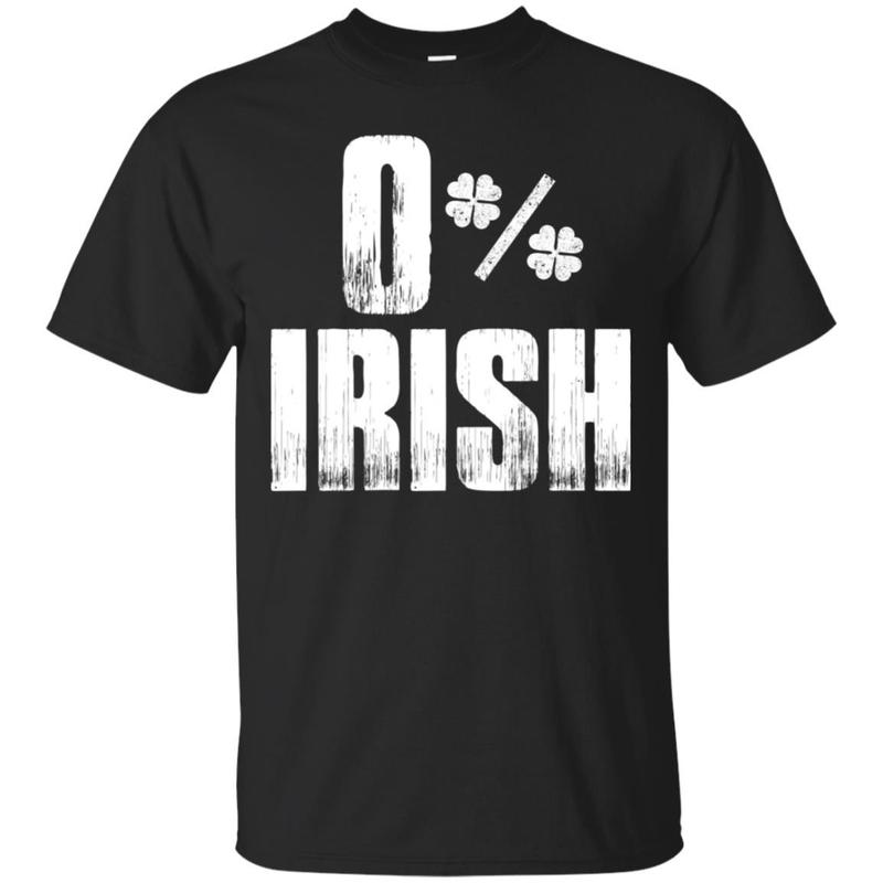 0% Irish Shirt With Shamrock For St Patricks Day