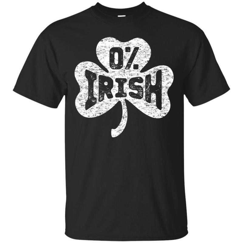 0% Irish Vintage St. Patricks Day T Shirt Men Women Clothes