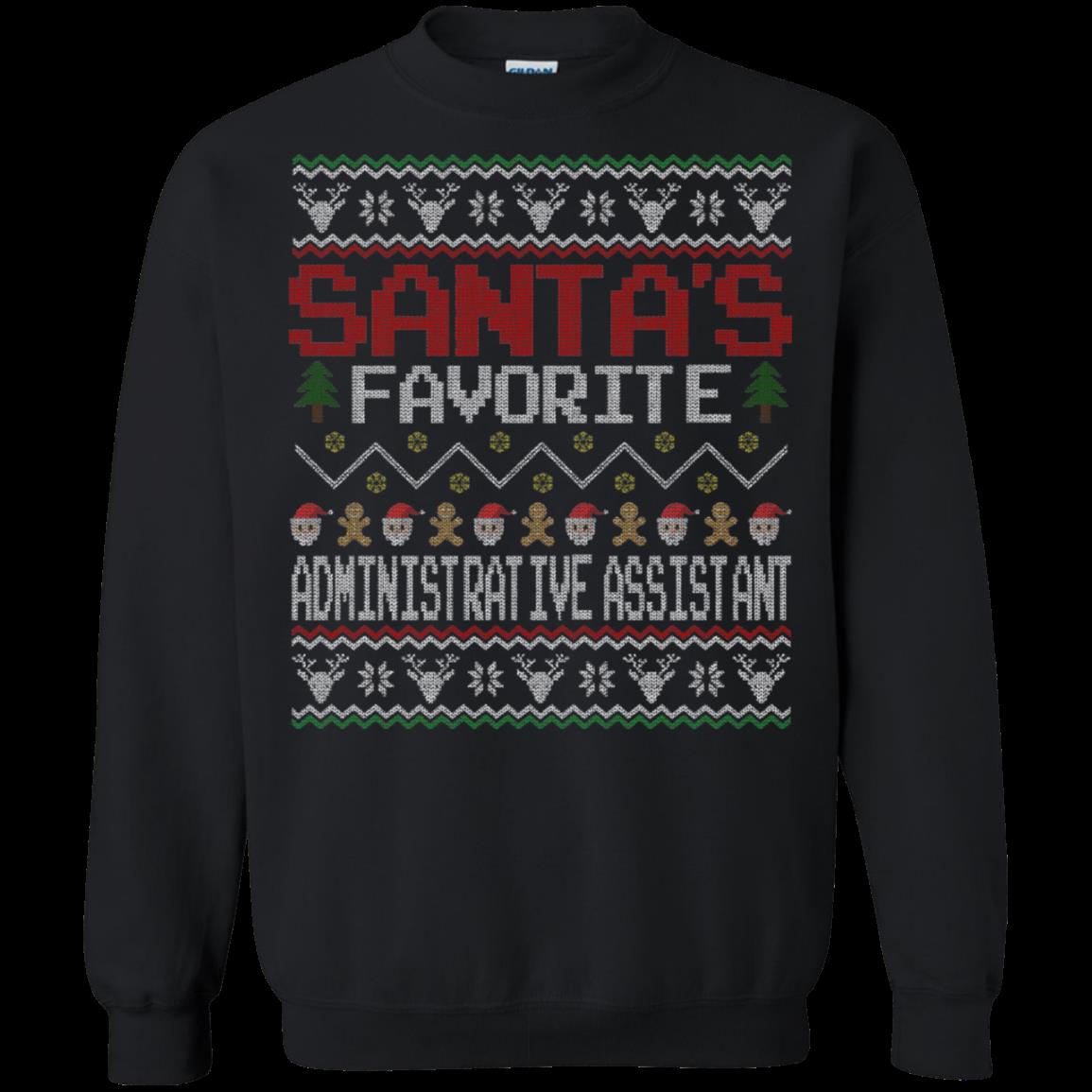 Administrative Assistant Christmas Ugly Sweater Shirts Santa Favorite