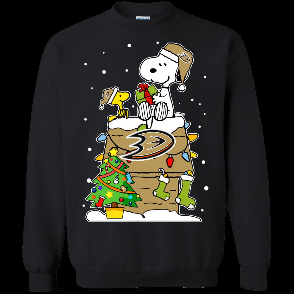 Anaheim Ducks Ugly Christmas Sweaters Snoopy Hoodies Sweatshirts
