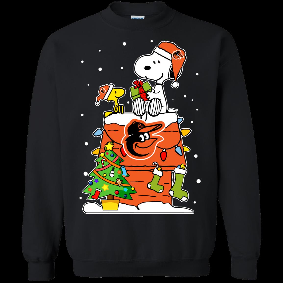 Baltimore Orioles Ugly Christmas Sweaters Snoopy Hoodies Sweatshirts