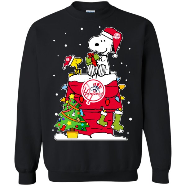 New York Yankees Ugly Christmas Sweaters Snoopy Hoodies Sweatshirts