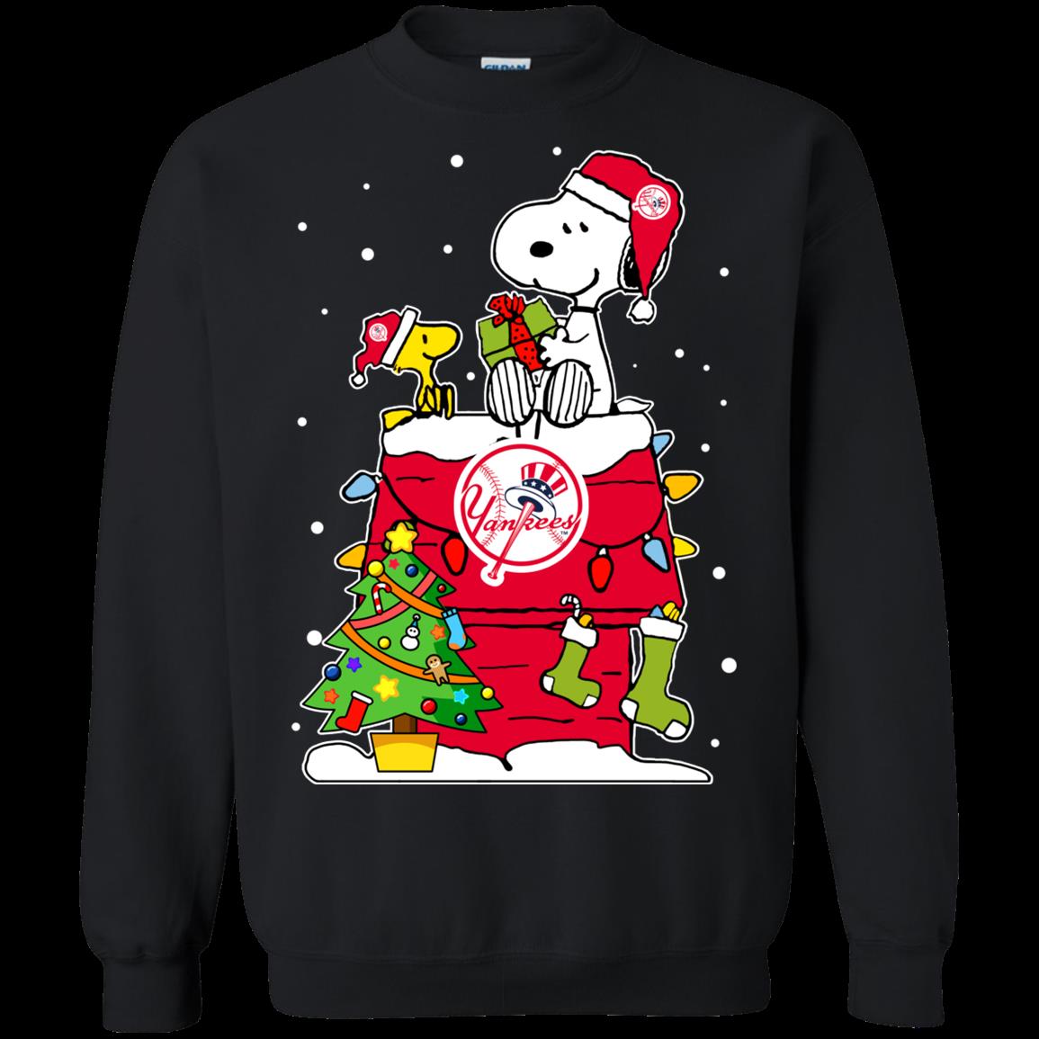 New York Yankees Ugly Christmas Sweaters Snoopy T Shirt Hoodies Sweatshirt