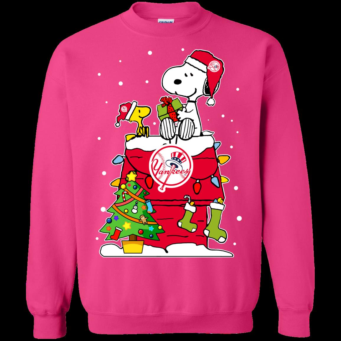 New York Yankees Ugly Christmas Sweaters Snoopy T Shirt Hoodies