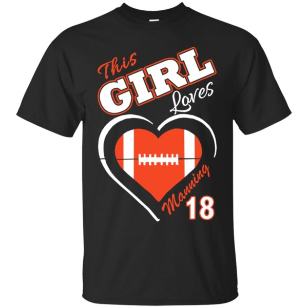 This girl loves hot sale peyton manning shirt