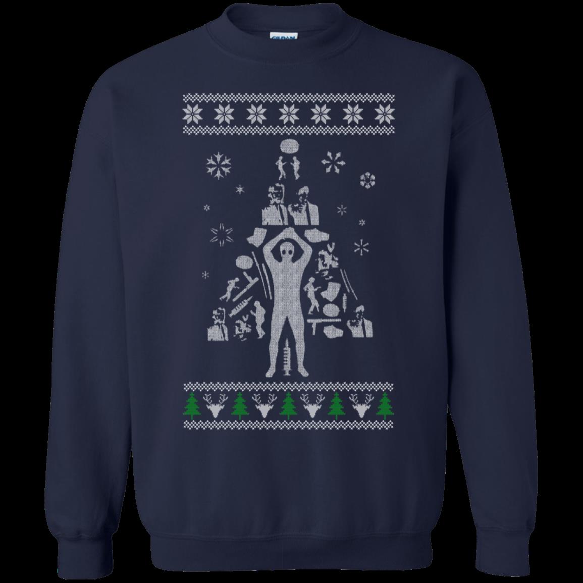 Pulp Fiction Christmas Ugly Sweater Tree Silhouette 1