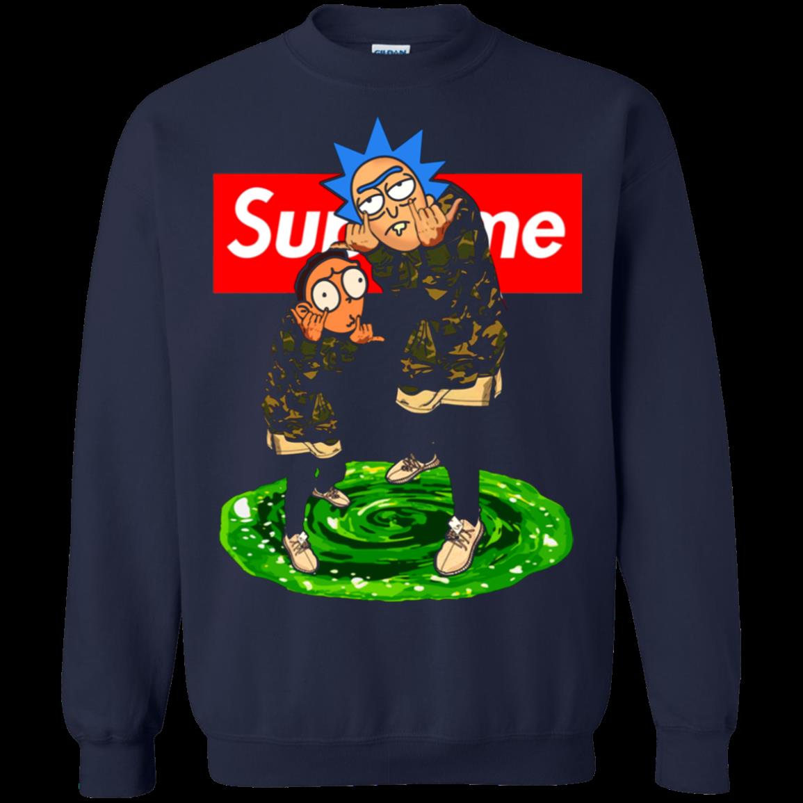 Supreme rick and on sale morty hoodie real