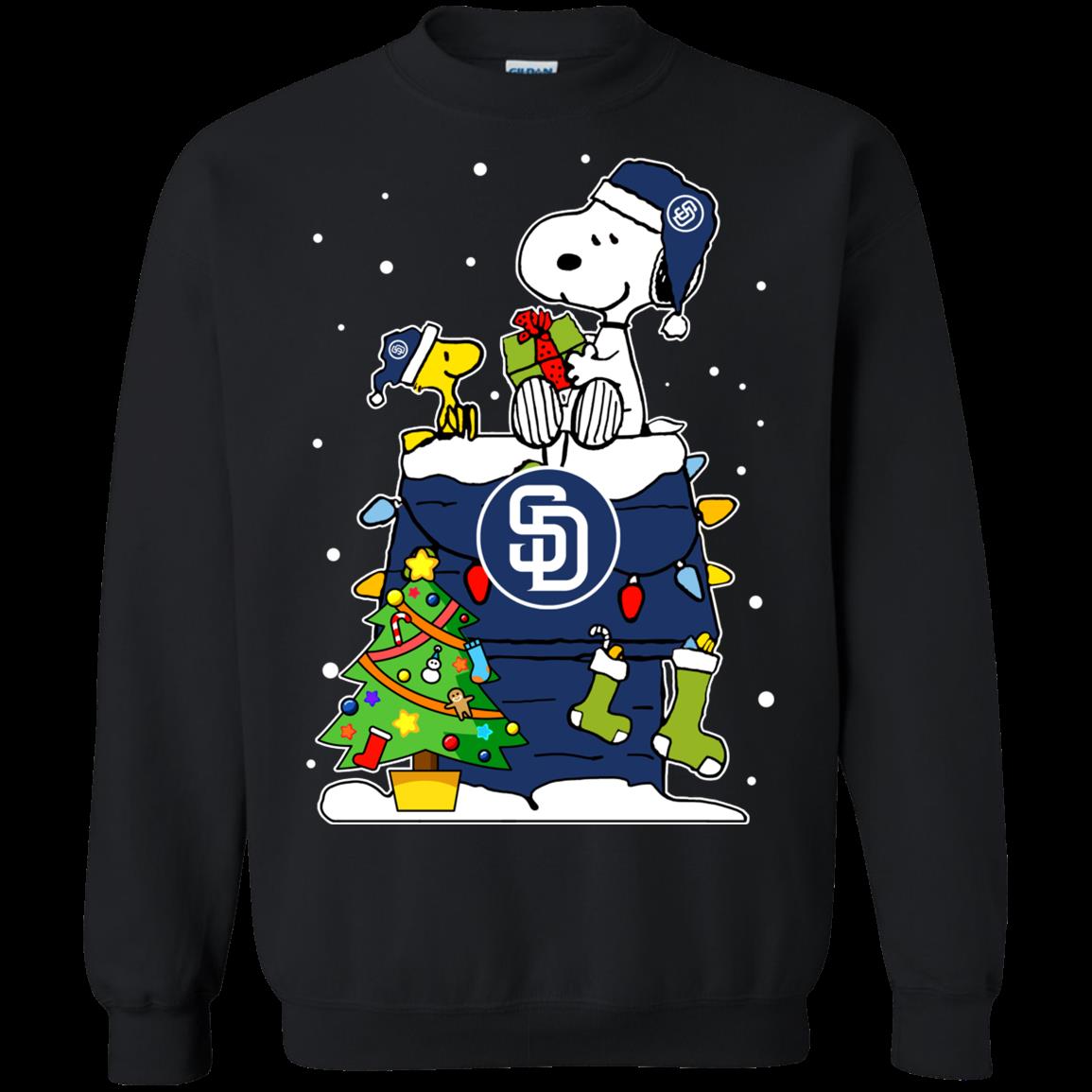San Diego Padres Ugly Christmas Sweaters Snoopy T Shirt Hoodies Sweatshirt