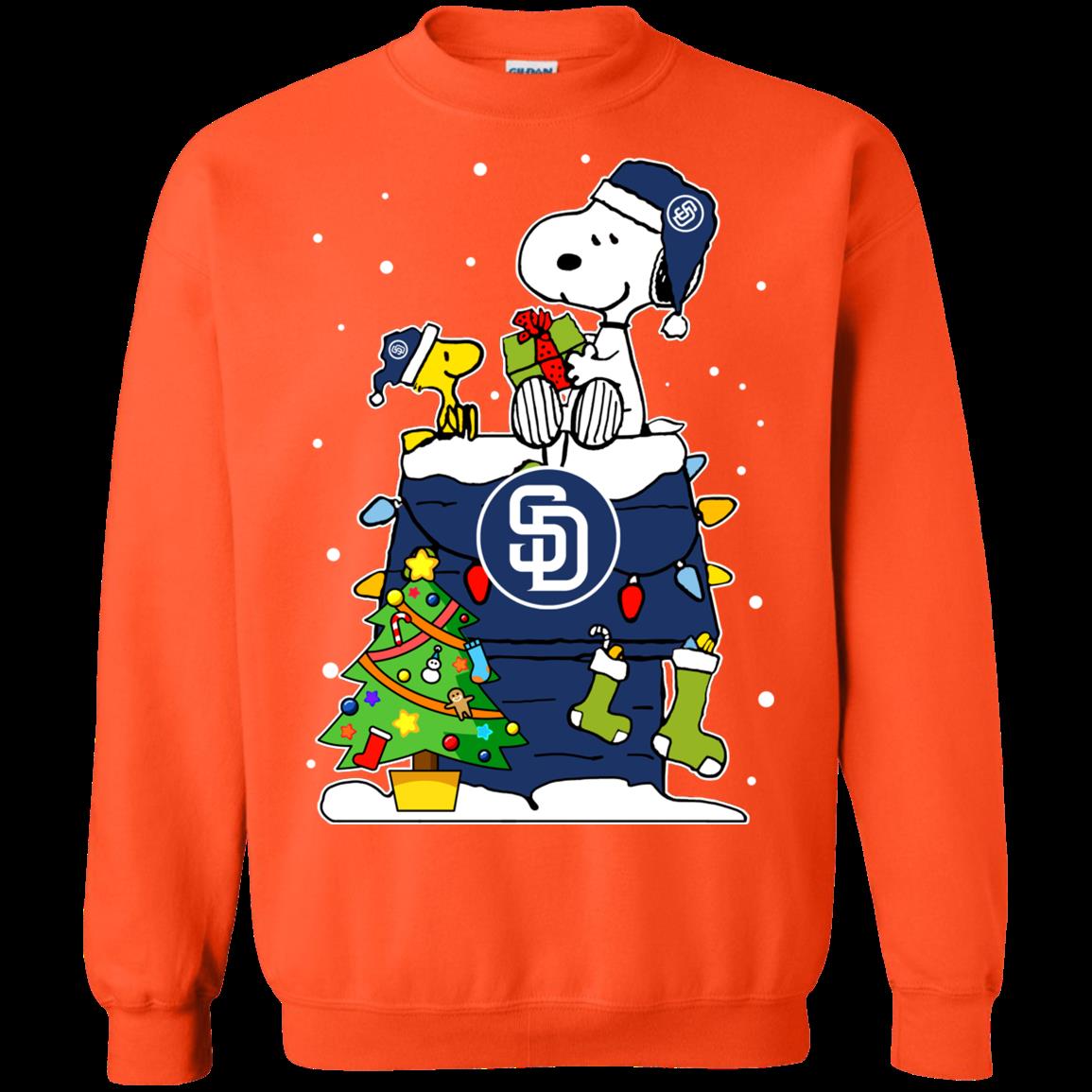 San Diego Padres Ugly Christmas Sweaters Snoopy T Shirt Hoodies Sweatshirt 1