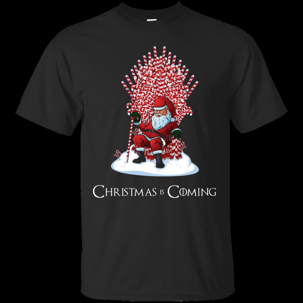 Santa Candy Cane Throne Funny Christmas T Shirt Cotton Shirt