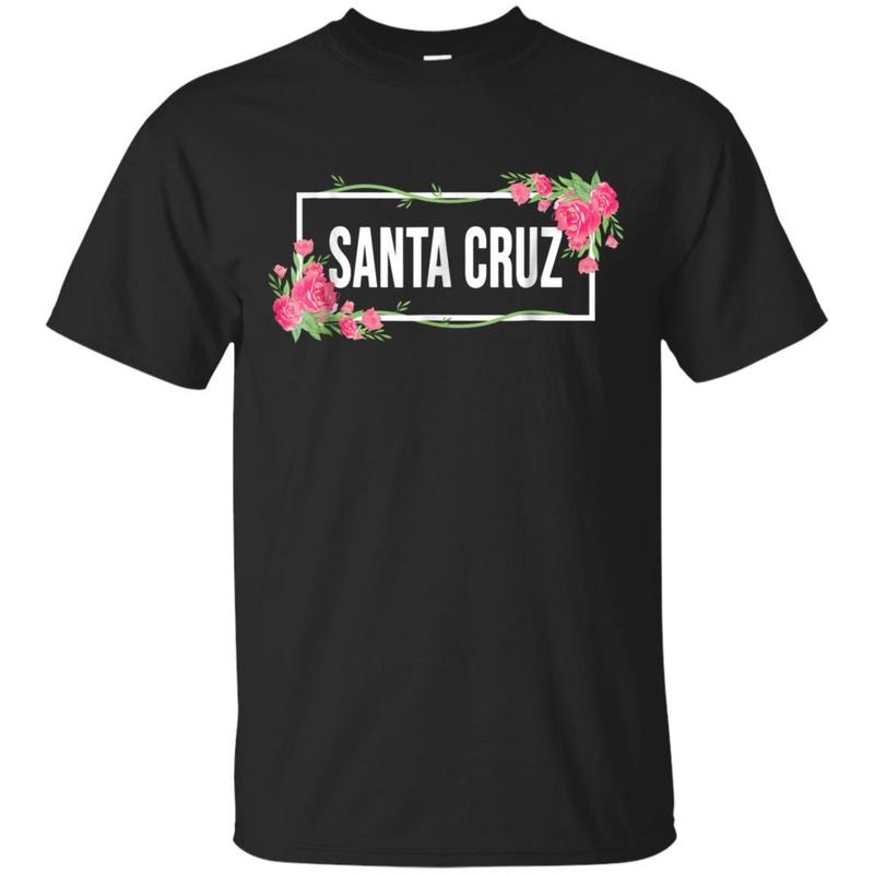 Santa Cruz California T-Shirt Floral Hibiscus Flower
