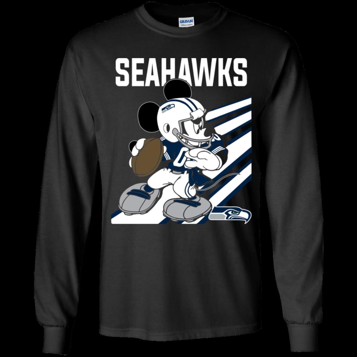 I Love The Seahawks Mickey Mouse Seattle Seahawks T-Shirt - T