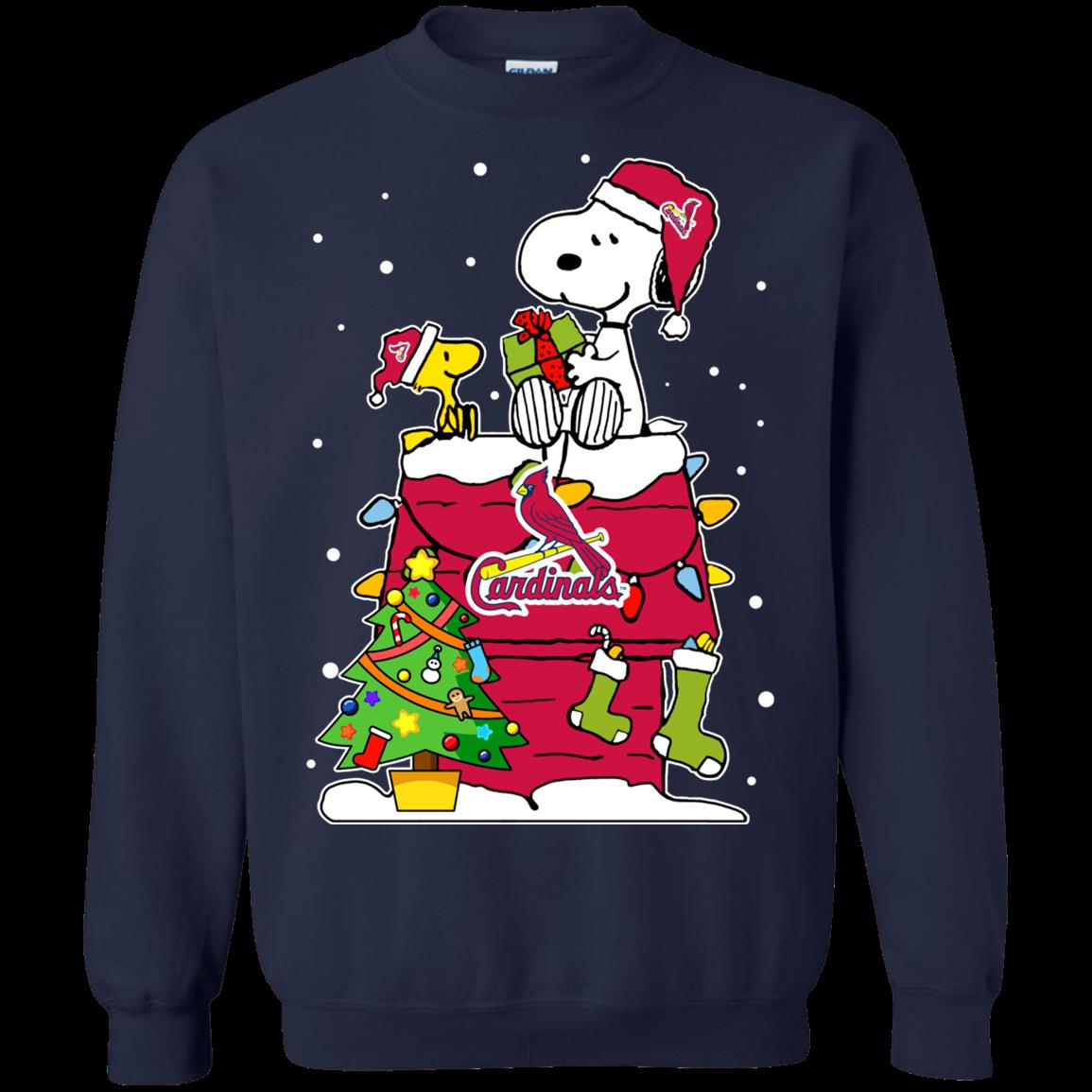 St. Louis Cardinals Ugly Christmas Sweaters Snoopy T Shirt Hoodies Sweatshirt 1