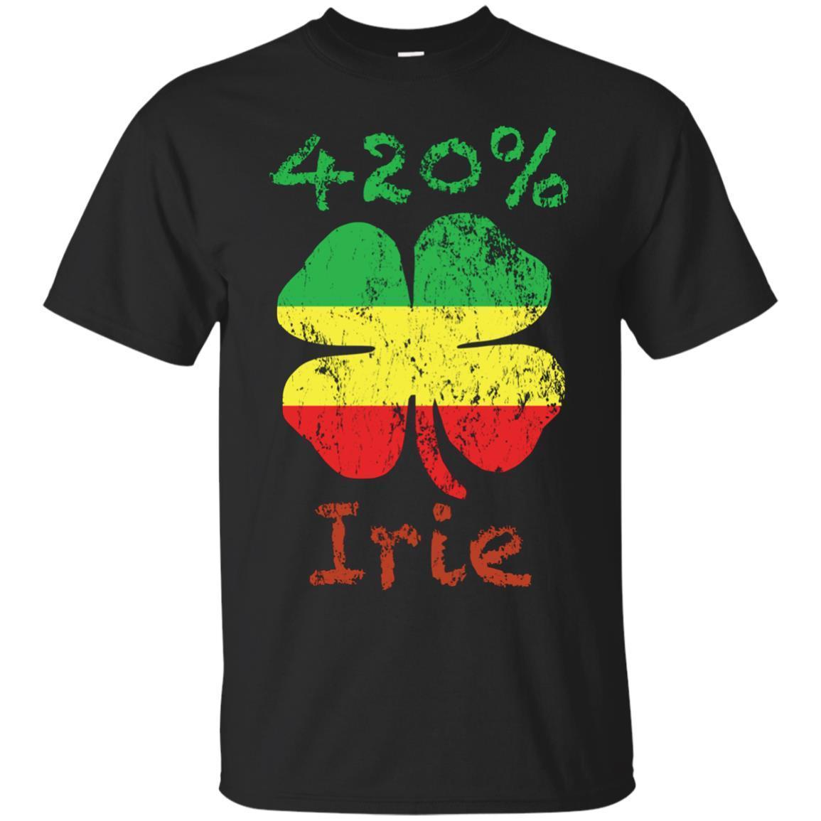 St. Patrick’S Day 420% Irie Reggae Rasta Shamrock Shirt