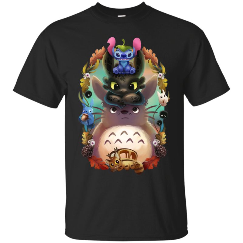 Stitch Toothless Totoro Shirts Happy Together