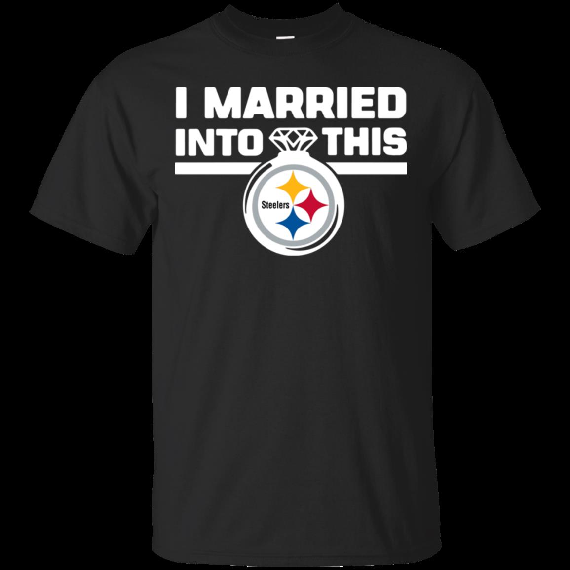 Pittsburgh Steelers I Married Into This T-Shirt – Moano Store funny shirts,  gift shirts, Tshirt, Hoodie, Sweatshirt , Long Sleeve, Youth, Graphic Tee »  Cool Gifts for You - Mfamilygift