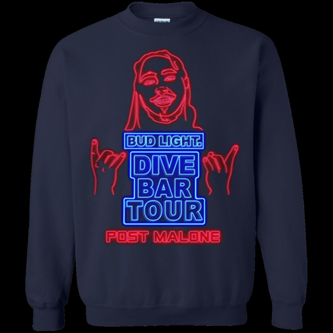 Post Malone Bud Light Dive Bar Tour Sweatshirt Moano Store funny