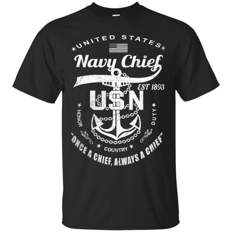 USN Veteran Long Sleeve Shirt with Anchor Graphic