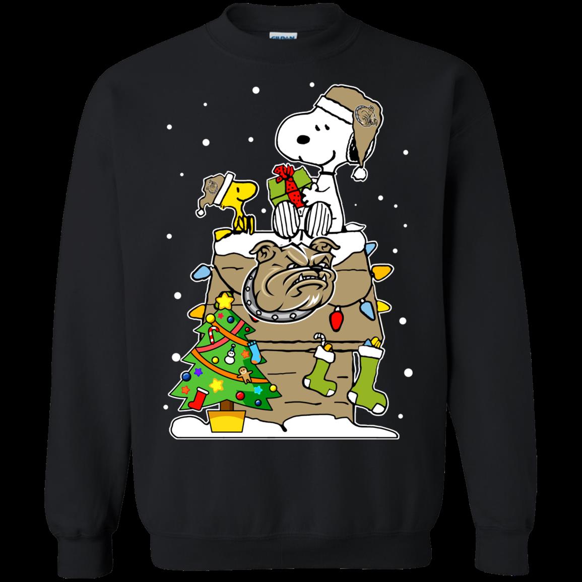 Bryant Bulldogs Ugly Christmas Sweaters Snoopy Hoodies Sweatshirts