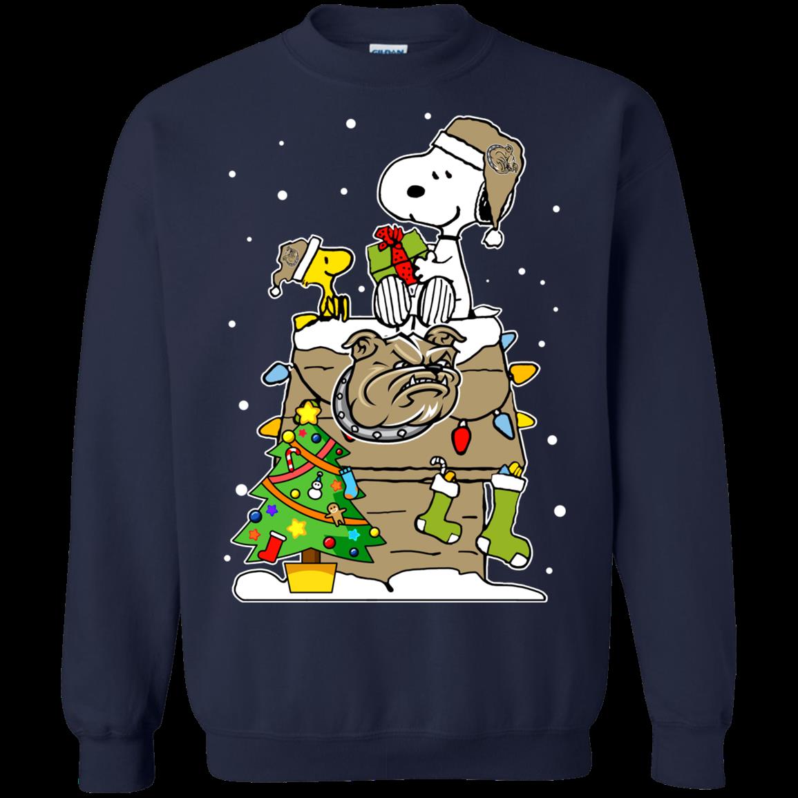 Bryant Bulldogs Ugly Christmas Sweaters Snoopy Hoodies Sweatshirts 1