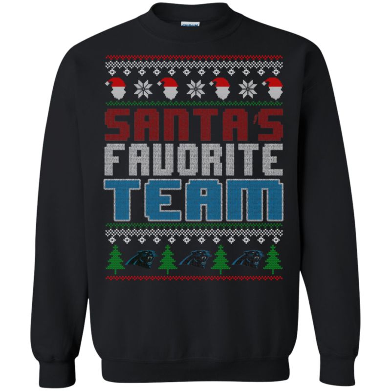 Carolina Panthers Ugly Christmas Sweater Santa Favorite Team