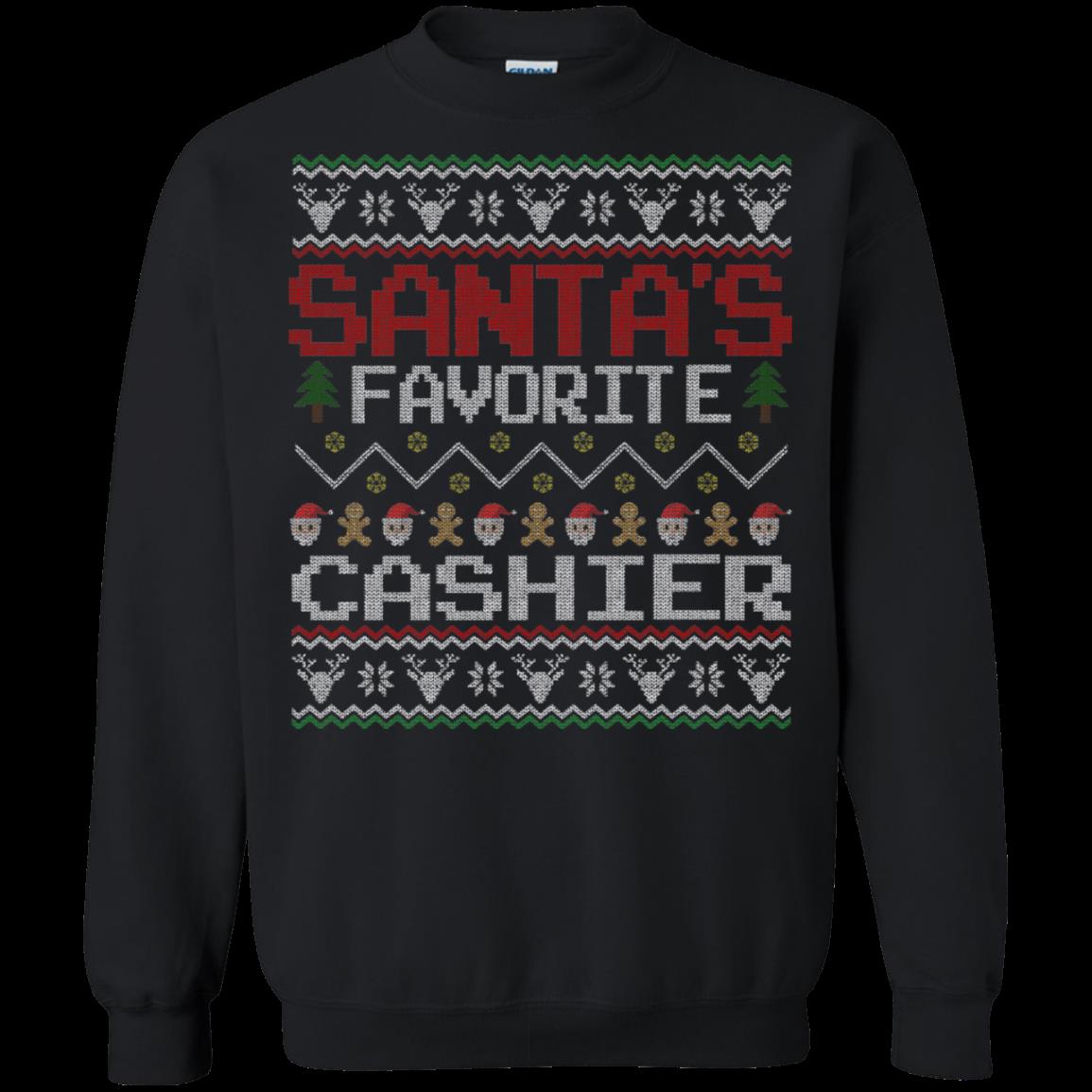 Cashier Christmas Ugly Sweater Shirts Santa Favorite