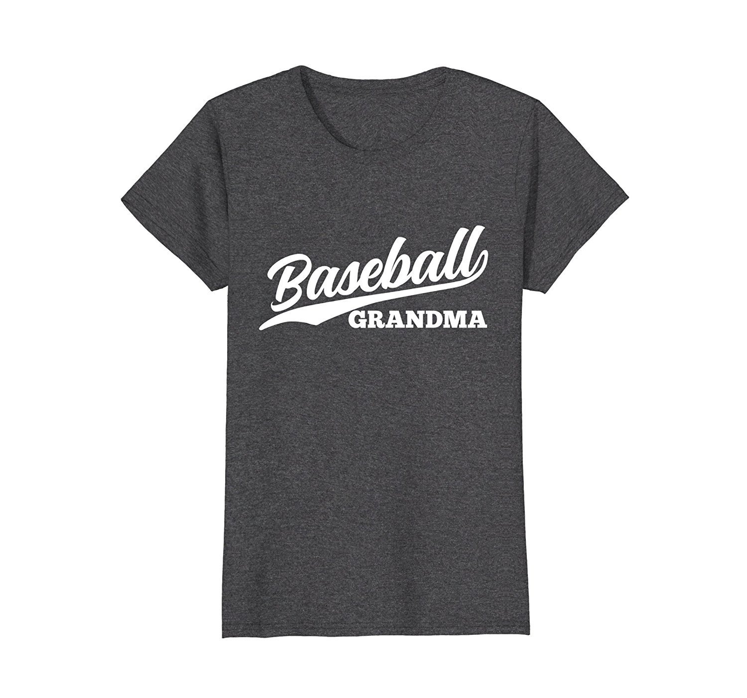 Womens Baseball Grandma Retro 1970s Cursive Font Tshirt (Dark) funny shirts, gift shirts