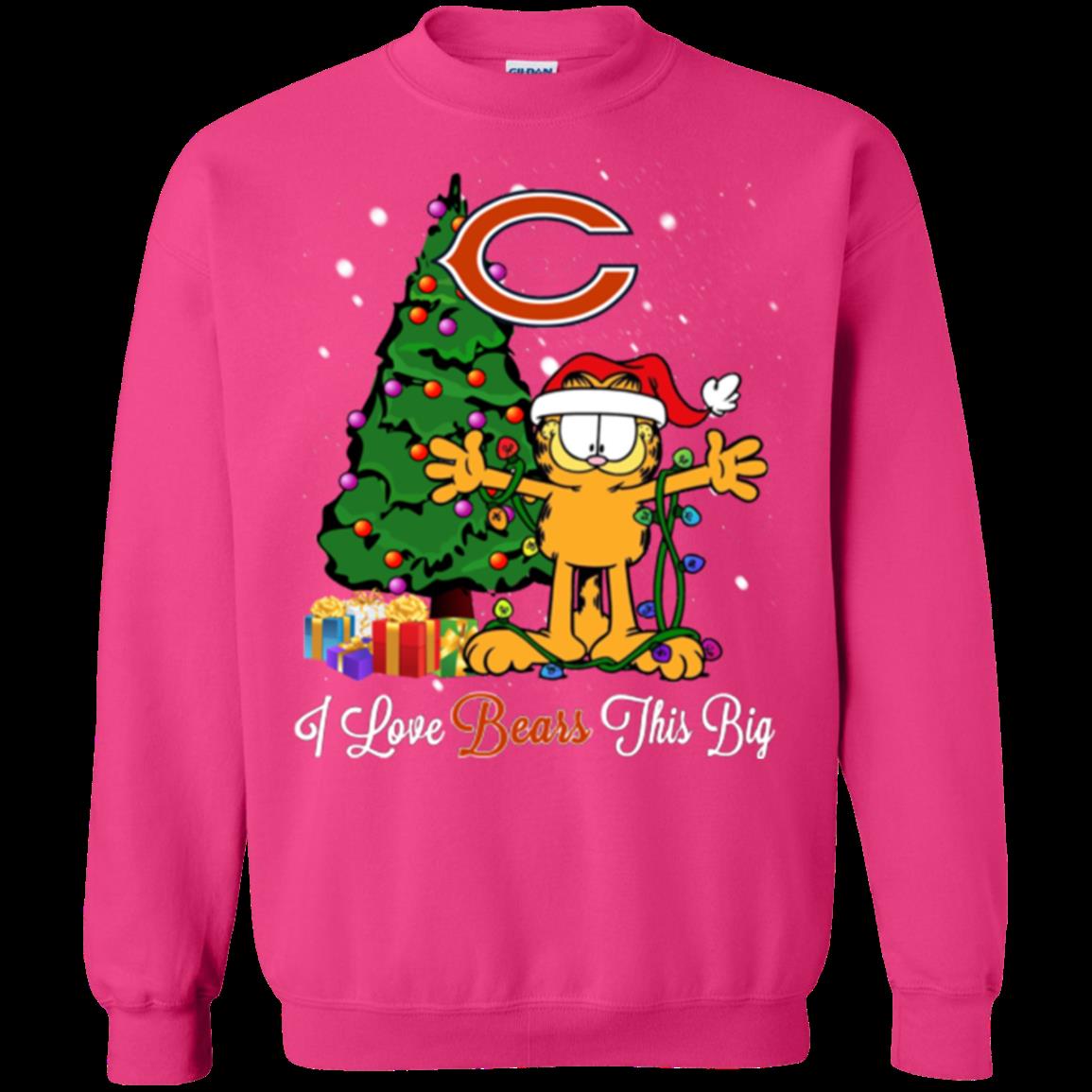 Chicago Bears Garfield Ugly Christmas Sweaters T Shirt Hoodies