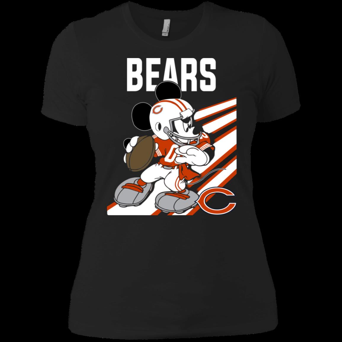 Chicago Bears Mickey Mouse Disney Nfl Shirt Ladies' Boyfriend Shirt